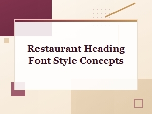 Free Fonts for Restaurant Headings: Style Ideas